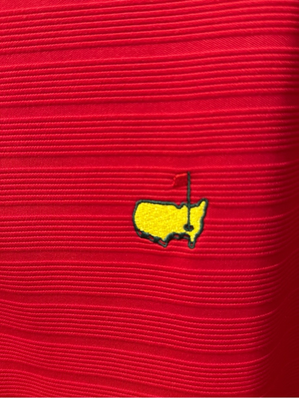 Masters Red Short-Sleeve Polo with Yellow Embroidered Logo - Picture 3 of 8
